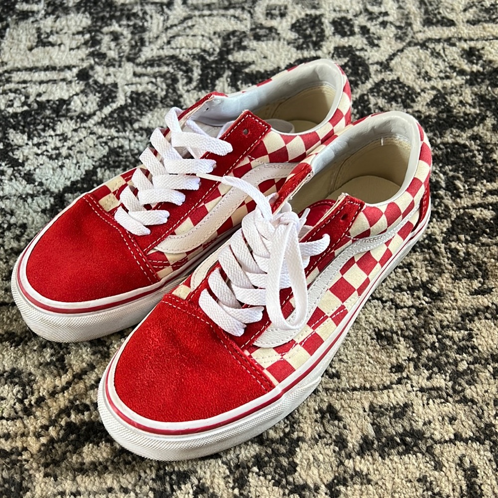 Red Checkered Vans